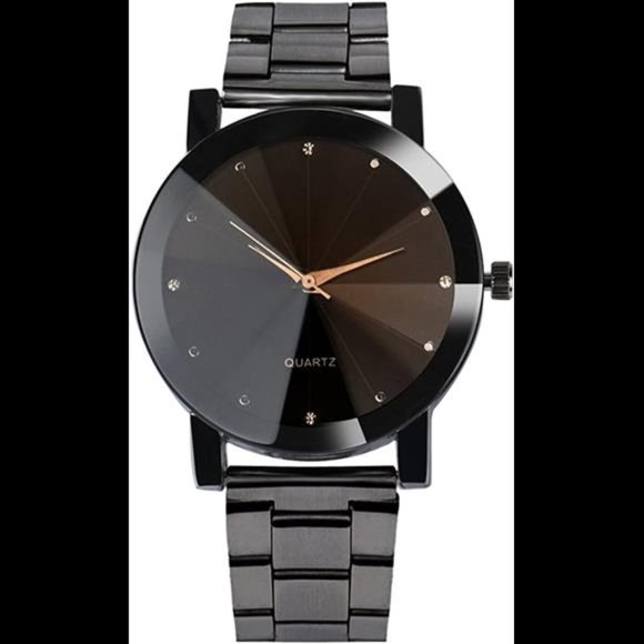 Mens Watch LsvtrUS Luxury Crystal Stainless Steel Band Japan Quartz Analog